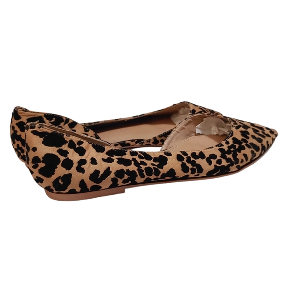 ASOS Wide Fit Virtue d'orsay pointed ballet flats in leopard Women's Size 9 - Picture 5 of 8